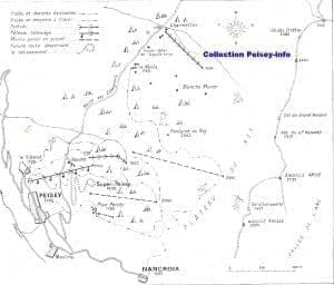 Plan Pistes Peisey 1962