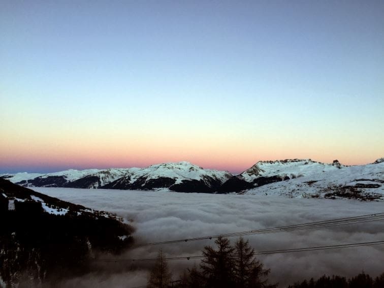 Coucher de soleil à Peisey-Vallandry